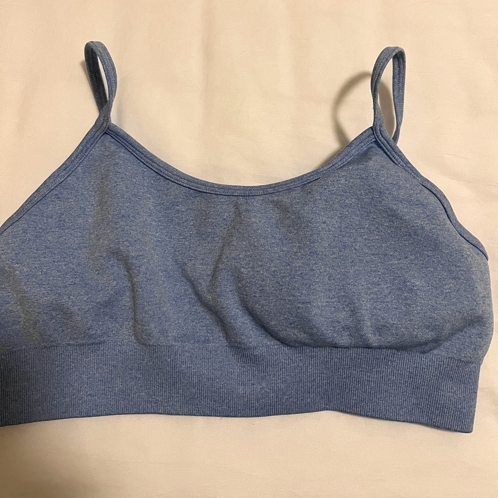 Cornflower blue sports bra